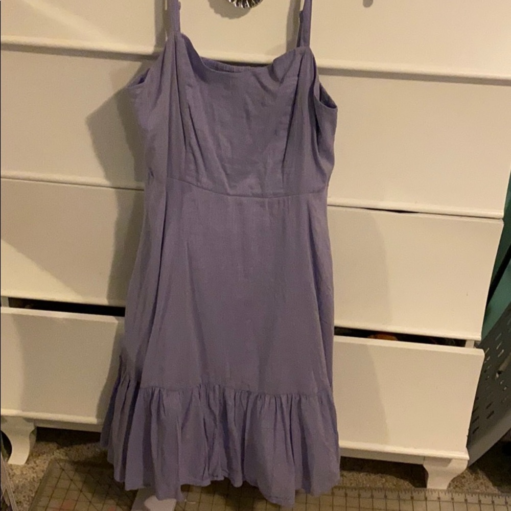 lavender summery dress with adjustable straps